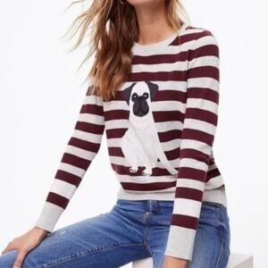 Loft Striped Cotton Pug Long Sleeve Lightweight Dog Sweater Large